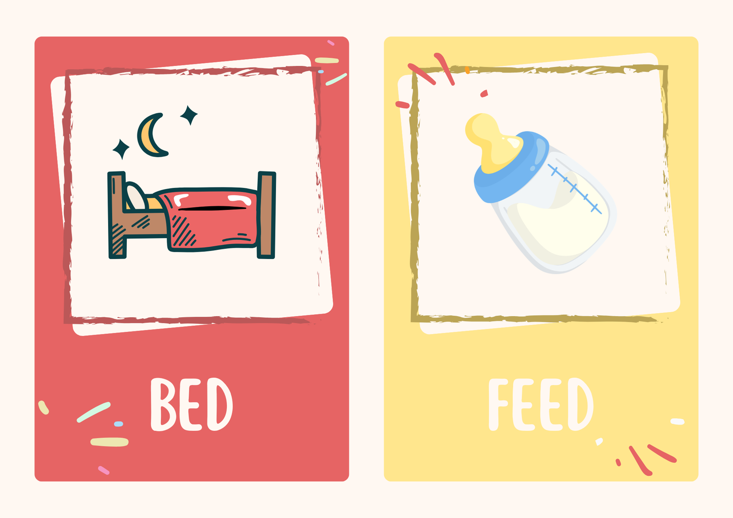 Bedtime routine flashcards - Brush Teeth and Bath